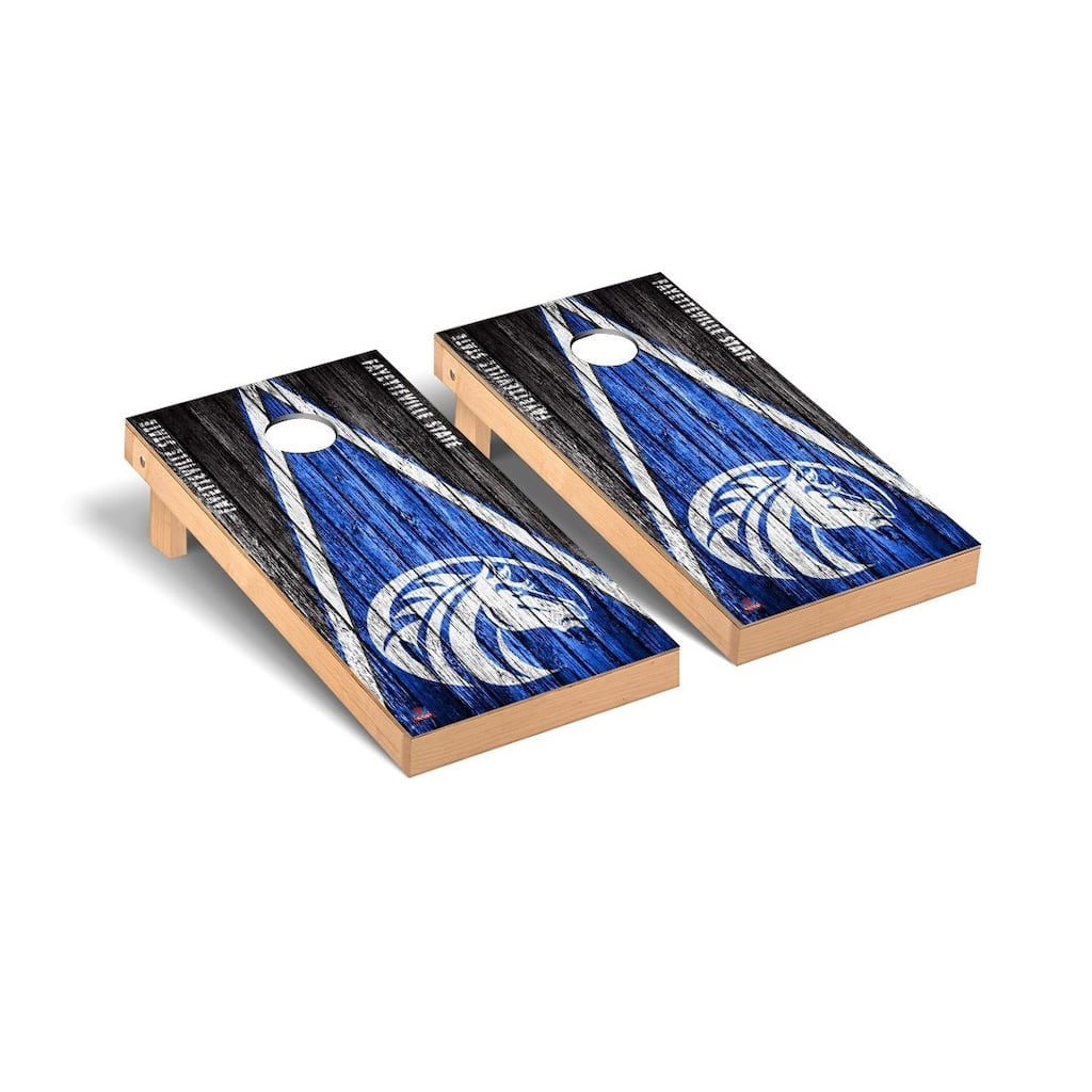 Fayetteville State FSU Broncos Triangle Cornhole Board Set