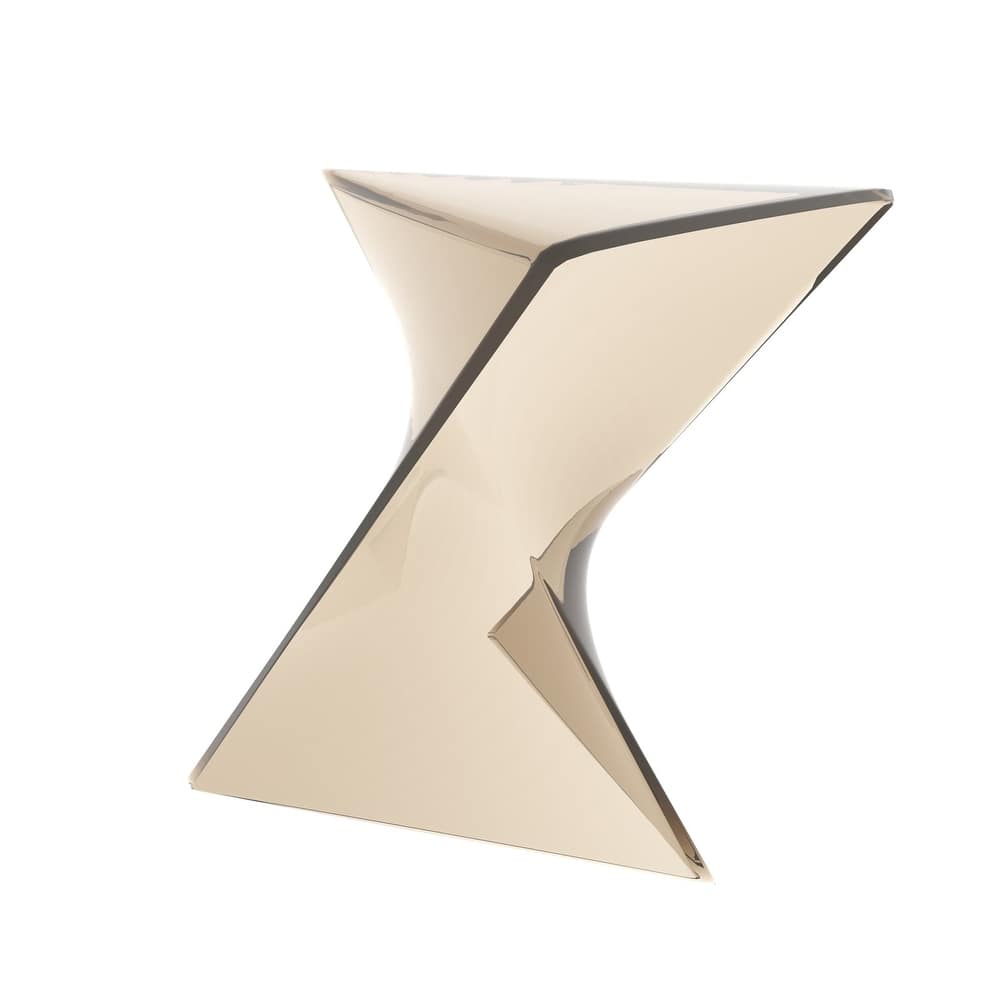 Randolph Modern Indoor Lightweight Side Table with Triangular Curved Design Accent End Table for Home Living Room or Bedroom