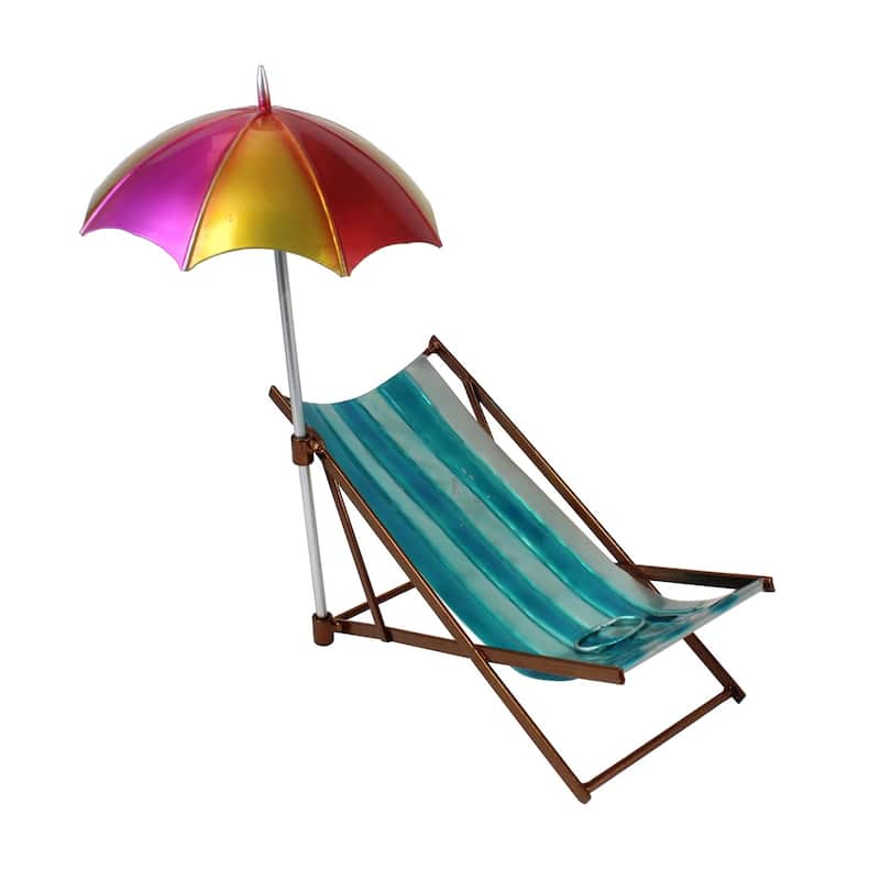 Beachcombers Coastal Life 10.2" Metal Beach Chair Bottle Holder