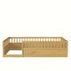preview thumbnail 8 of 25, Twin Wooden Floor Bed Frame with Safety Fence, Low to Ground Design for Kids' Bedroom & Playroom, Easy Assembly, Natural