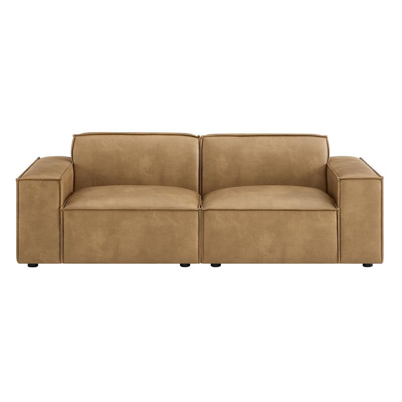 Restore 2-Piece Vegan Leather Modular Loveseat