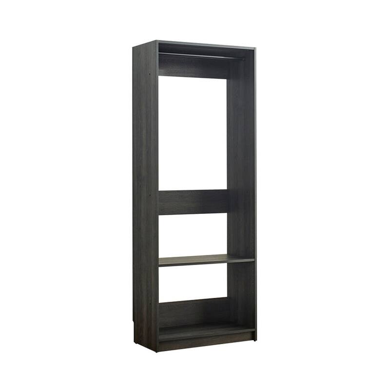 Prosper 32" Gray Wood Walk-in Closet with Three Shelves