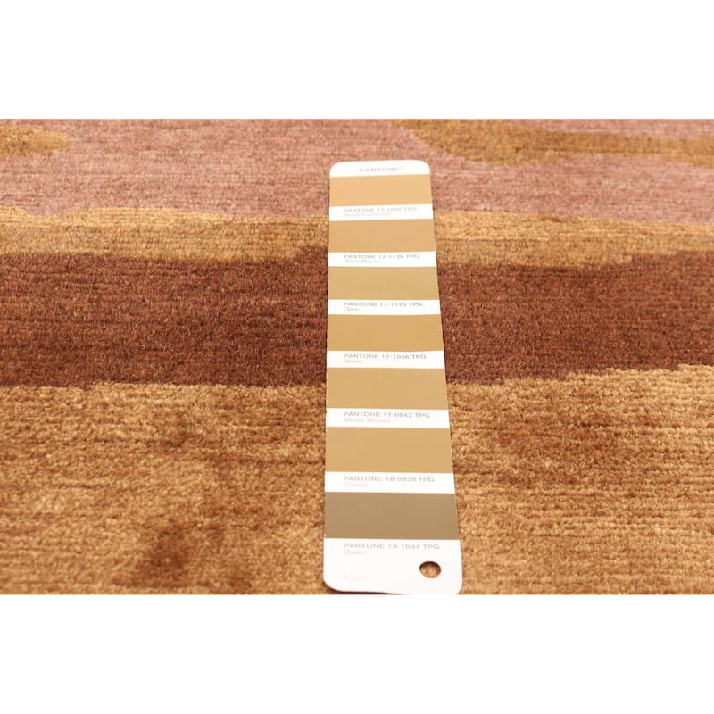 ECARPETGALLERY Hand-knotted Opulence Brown Wool Rug - 4'1 x 8'10