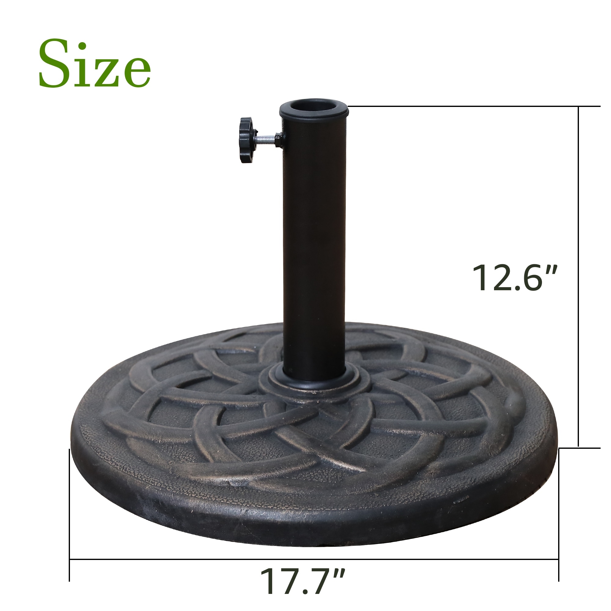 1.7 lb. patio umbrella base galvanized steel umbrella base with casters Sturdy Patio Umbrella Base with
