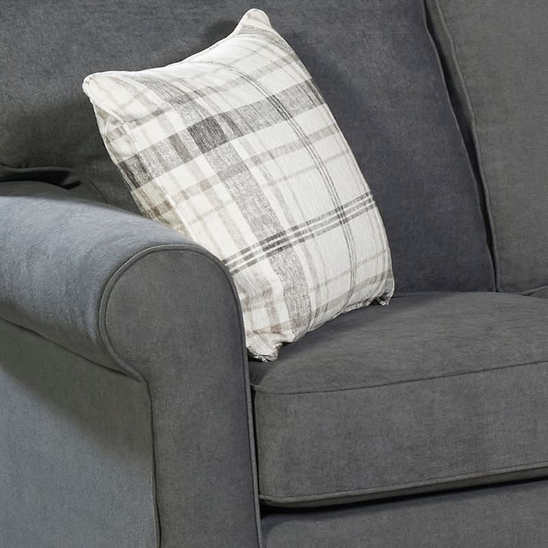 Lancaster Grey Sectional Sofa Bed with Queen Gel Memory Foam Mattress