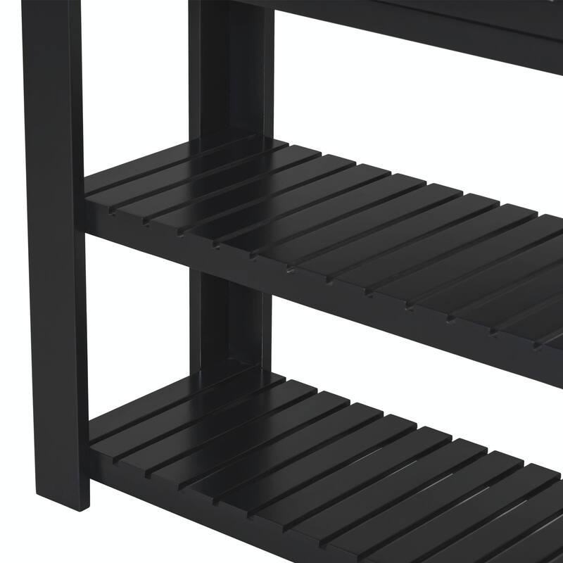 Stylish Entryway Console Table with 4 Drawers and 2 Shelves