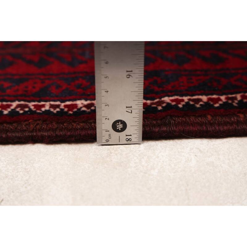 ECARPETGALLERY Hand-knotted Teimani Dark Navy, Red Wool Rug - 3'5 x 6'8