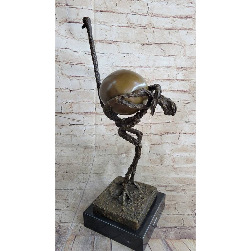 Pico Ostrich Large Bird Abstract Surreal Cubism Modern Art Statue Sculpture Figure 18 Inchesx 10 Inches