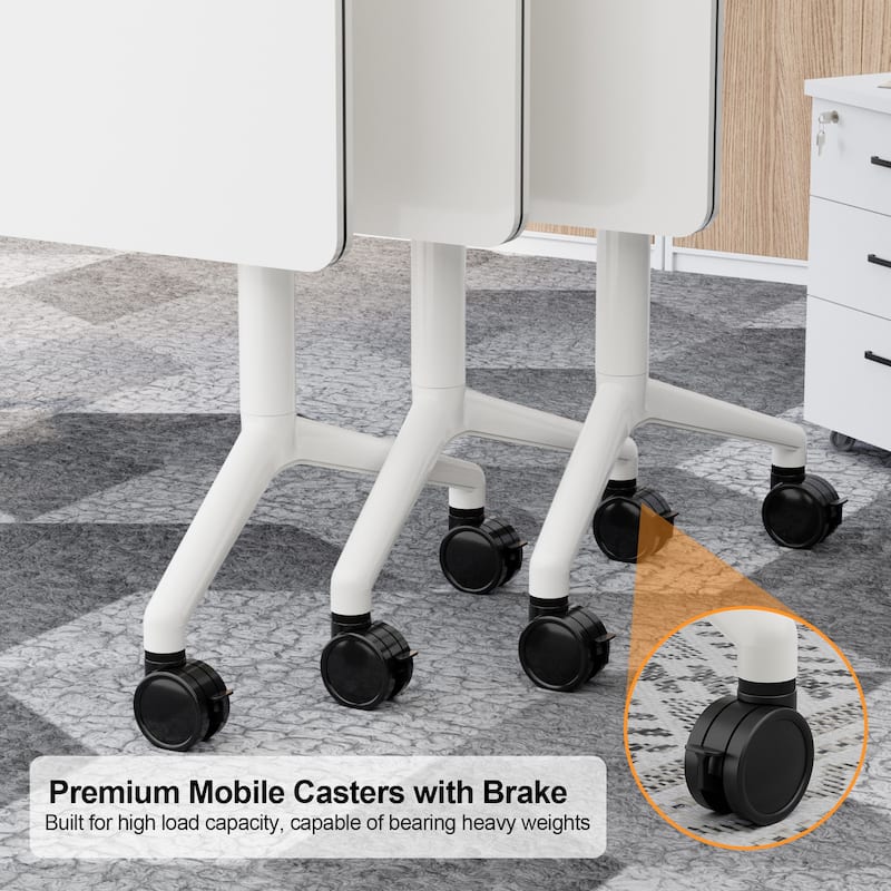 63'' Flip-top Office Confrence Table Set with Chair