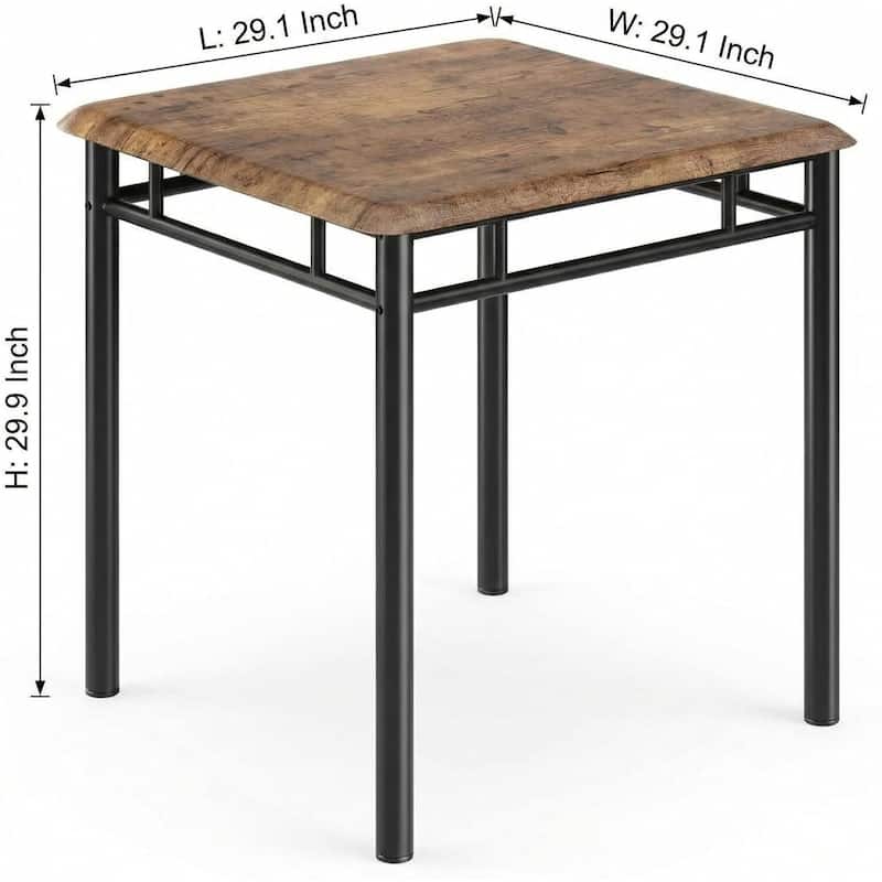 Kitchen Dining Table Set with Upholstered Chairs for 2