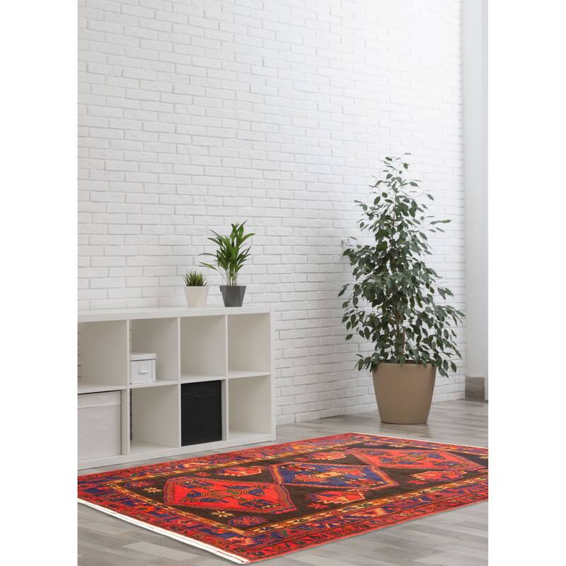 ECARPETGALLERY Hand-knotted Konya Anatolian Black Wool Rug - 4'3 x 6'9