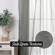 preview thumbnail 22 of 39, Aurora Home Textured Faux Linen Tie Top Curtain Panel Pair - 84" & 96"