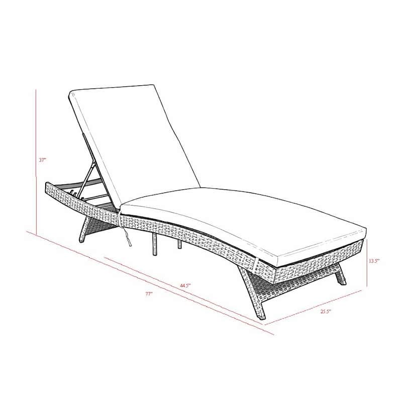 Eternity Brown 6-Piece Wicker Outdoor Chaise Lounge Set with Beige Cushions - N/A