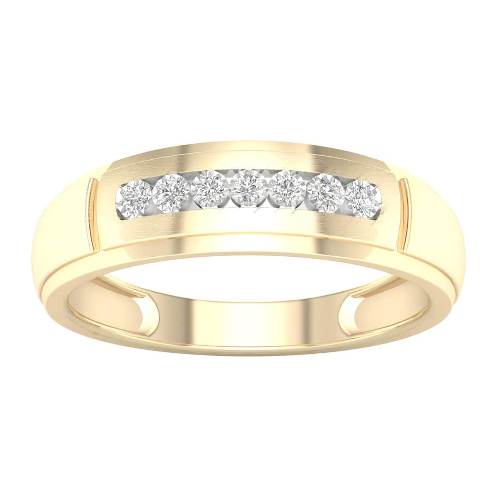 1/10ct TDW Diamond Ring in 10K Gold for Men