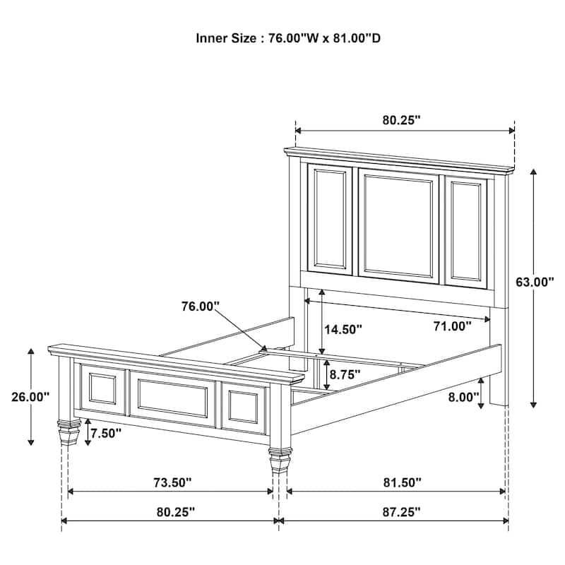 Sandy Beach Wood Panel Bed