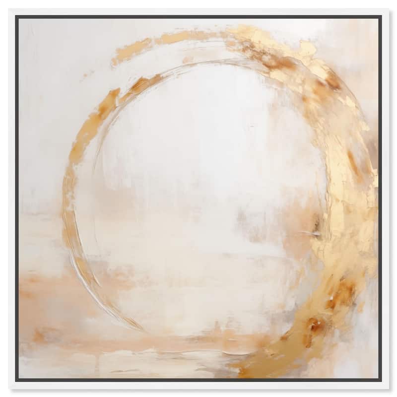 Golden Orb II Canvas by Art Remedy - White - 16" x 16"