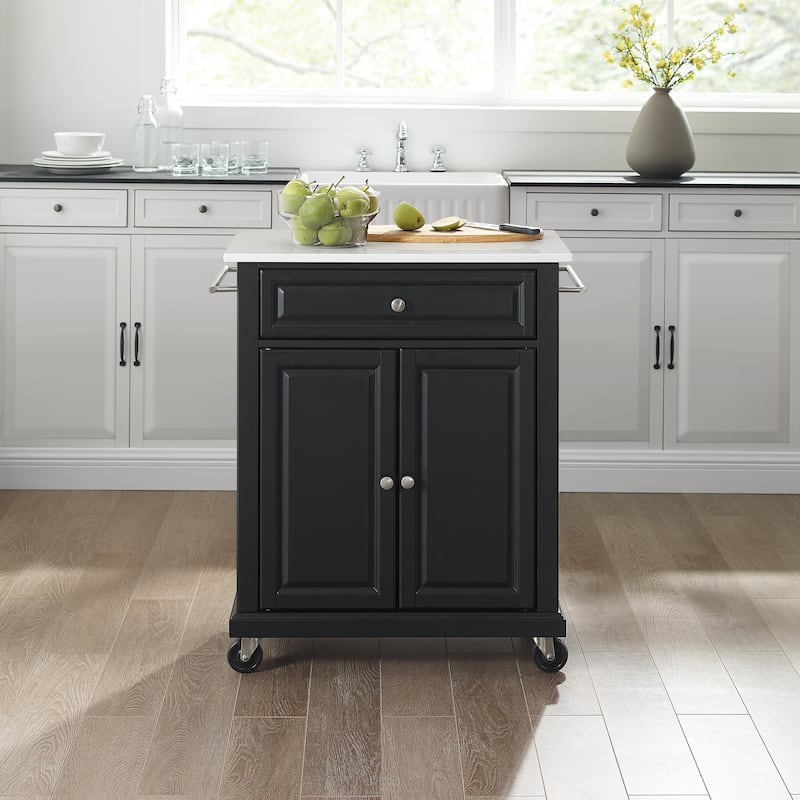 Kitchen Island Cart Mobile Kitchen Storage Island Granite Top Kitchen Cart with Shelves