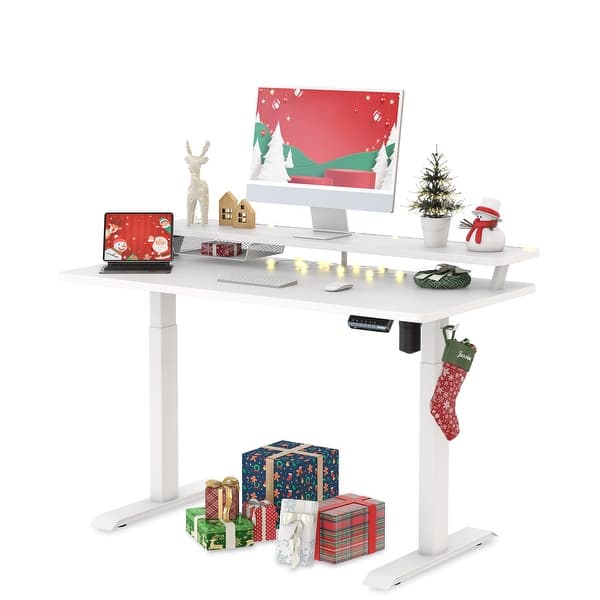 Fenge 2 Tier Electric Standing Desk Height Adjustable Stand up Desk Bed Bath & Beyond 33776999