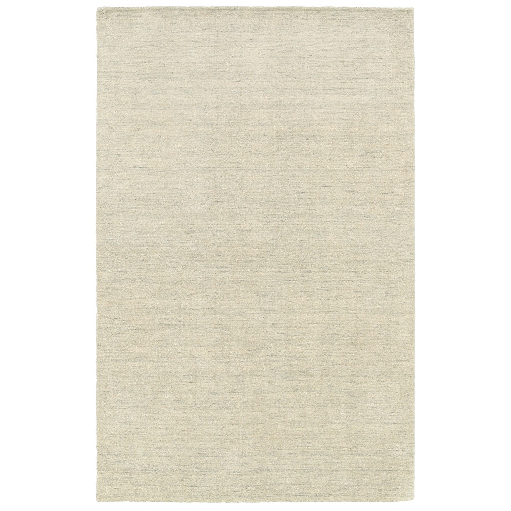 Style Haven Heathered Solid Hand-crafted Plush Wool Area Rug