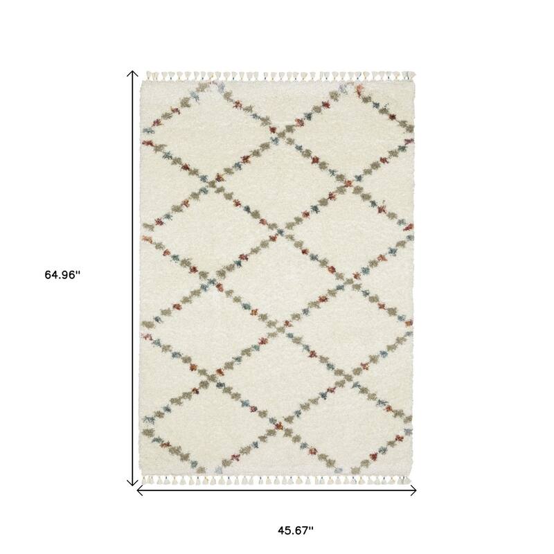 HomeRoots Diamond Casual Runner Area Rug