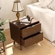 preview thumbnail 37 of 40, COSIEST Modern Brown Nightstand with Drawers