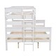 preview thumbnail 6 of 7, Stylish & Simple Style Wood Twin XL over Queen Bunk Bed with Ladder, Detachable Design, Save Space or Split Into 2 Beds, White