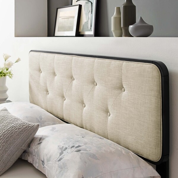 Collins Tufted Twin Fabric and Wood Headboard On Sale Bed Bath
