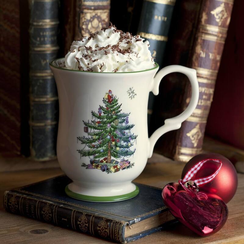 Spode Christmas Tree Romantic Shape Footed Mug