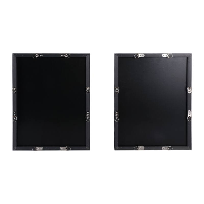 Leather Suede Wall Art Abstract Shapes (Set of 4) - 20" Brown/Black