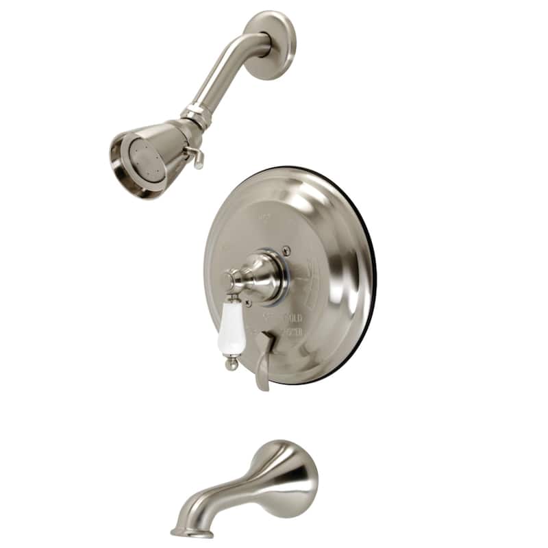 Restoration Tub and Shower Faucet - Brushed Nickel