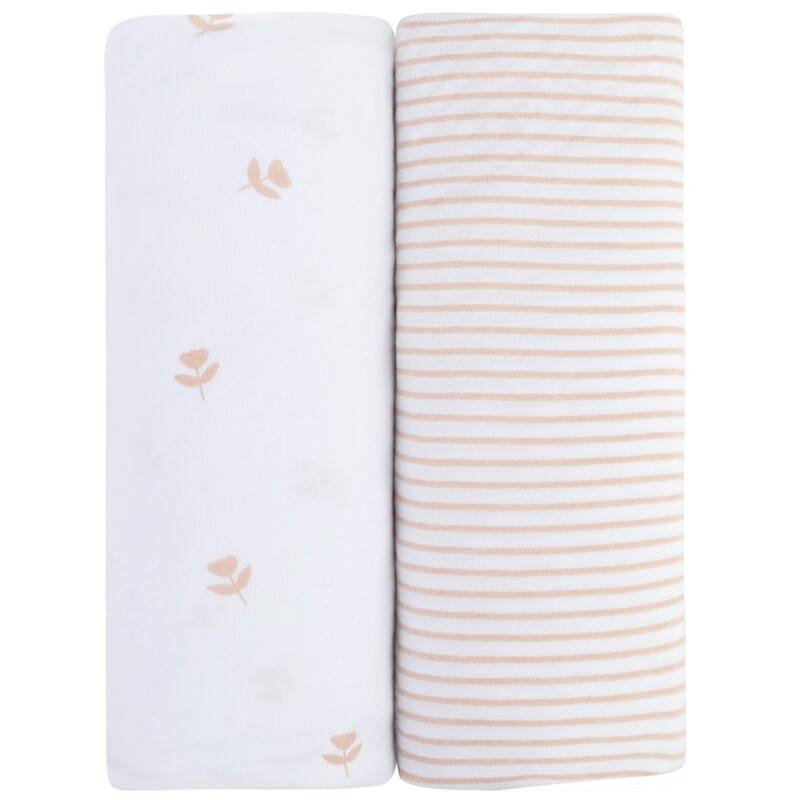 Ely's & Co. Baby Fitted Pack n Play - Mini Crib Sheet Set - 2 Pack - 38" x 24"