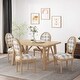 preview thumbnail 11 of 132, Phinnaeus French Country Dining Chairs (Set of 4) by Christopher Knight Home Dark Blue Plaid + Light Beige + Natural