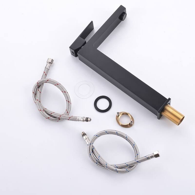Single Handle Bathroom Vessel Faucet Matte Black Bathroom Vessel Sink Faucet One Hole Modern Tall High Basin Vanity Taps