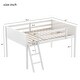 preview thumbnail 13 of 16, Full Size Wood Low Loft Bed with Ladder