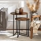 preview thumbnail 3 of 12, Middlebrook V-leg Nesting Side Table Set Dark Walnut