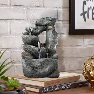 11.81incehs Tabletop Fountain with LED Lights