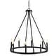 preview thumbnail 6 of 22, Gio Ring Iron Rustic Farmhouse LED Chandelier, by JONATHAN Y