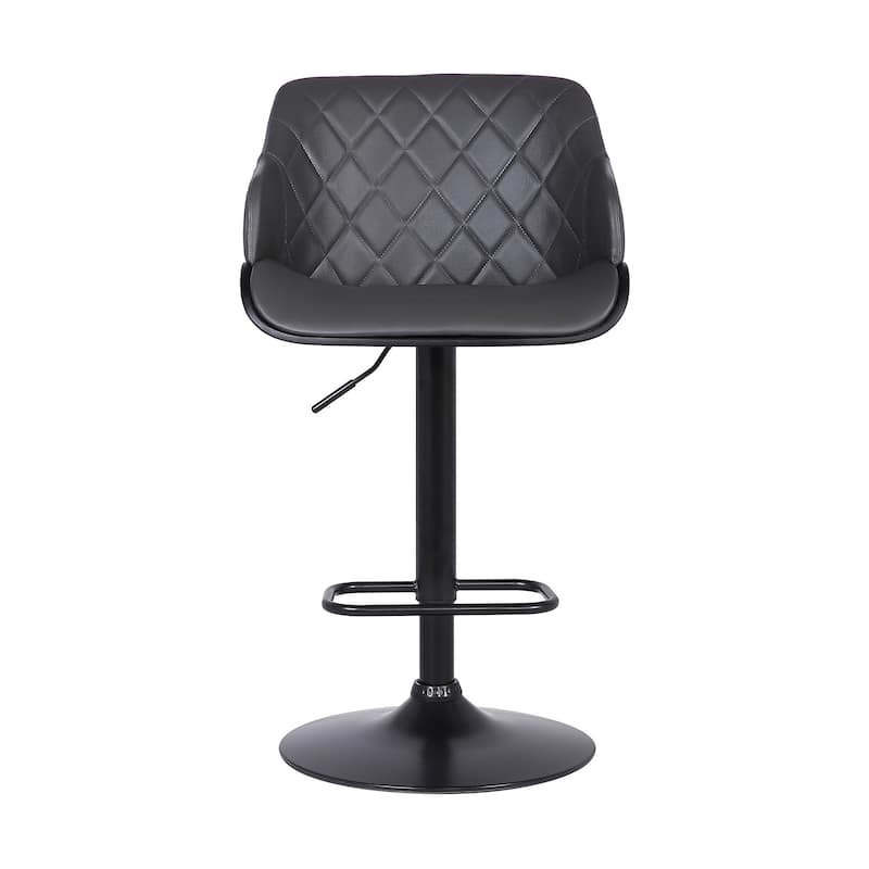 Faux Leather Adjustable Swivel Bar Stool with Chrome or Iron Frame - 20.5" x 21" x 44" (D x W x H)