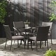 preview thumbnail 1 of 7, San Pico Wicker Outdoor 5-piece Dining Set by Christopher Knight Home Grey