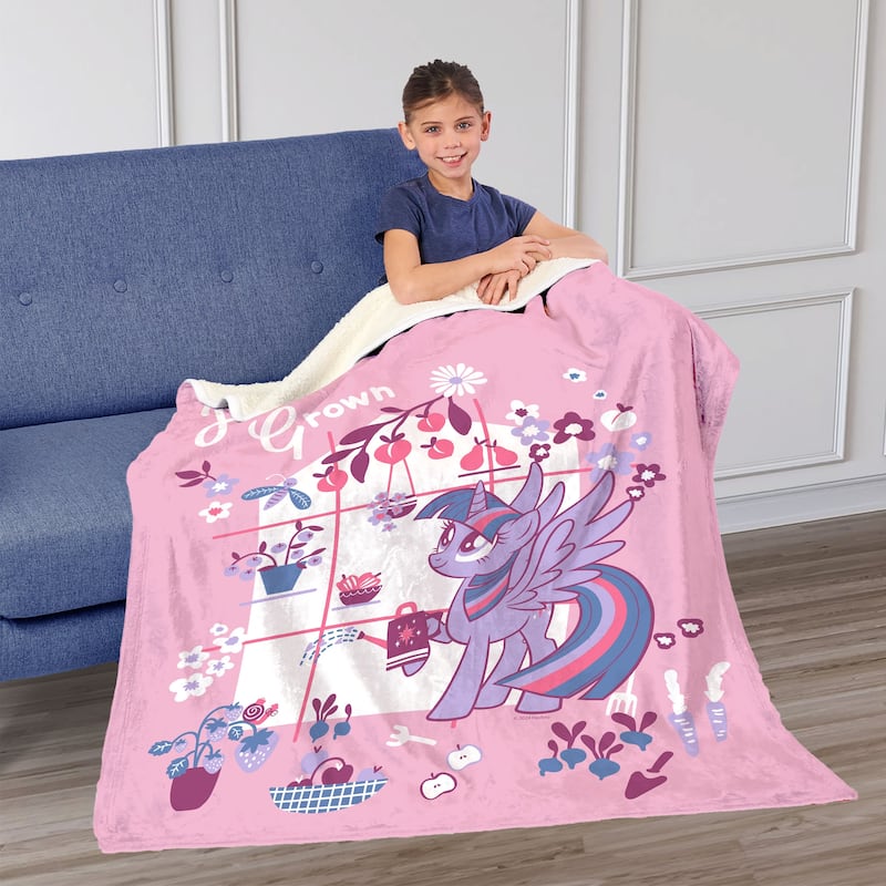Hasbro My Little Pony Silk Touch Sherpa Throw Blanket