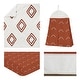 preview thumbnail 2 of 4, Boho Diamond Boy Girl 4pc Nursery Crib Bedding Set - Ivory Burnt Orange Tufted Modern Bohemian Farmhouse Southwest Shabby Chic