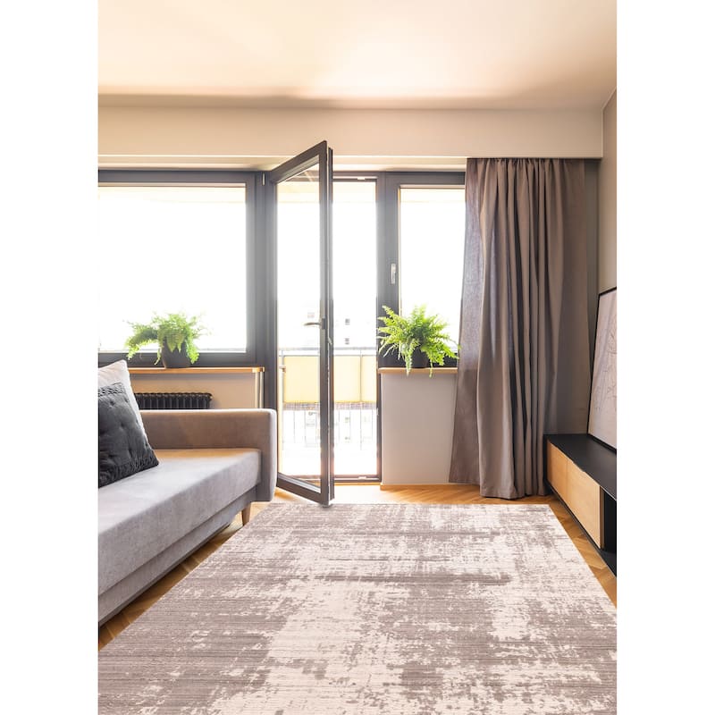 ECARPETGALLERY Hand Loomed Elysian Dark Grey Wool Rug - 9'1 x 11'10