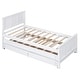 preview thumbnail 8 of 10, Twin Platform Bed with Pull-Out Trundle and Dual Storage Drawers, Solid Pine Wood Frame with Slatted Support