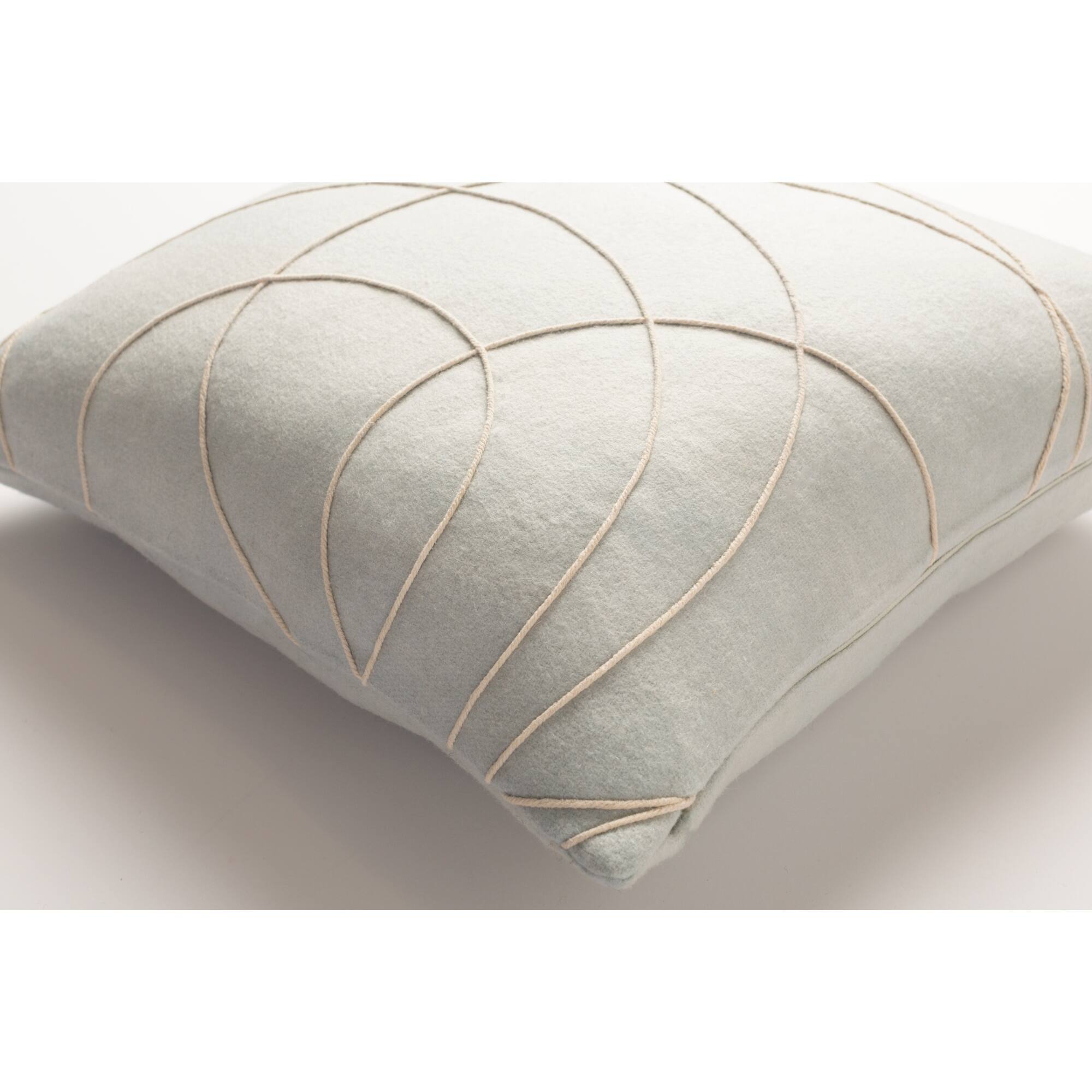 Decorative Liana Light Grey Throw Pillow Cover (22 x 22) On Sale