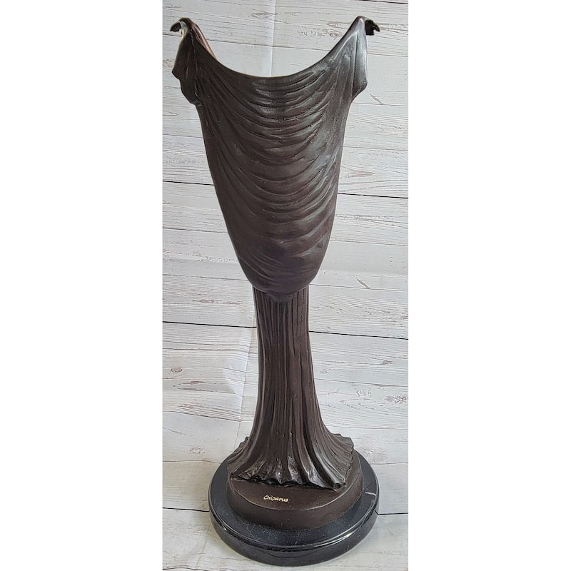 Art Deco Chiparus Russian Dancer Girl With Veil Bronze Statue Sculpture Figure