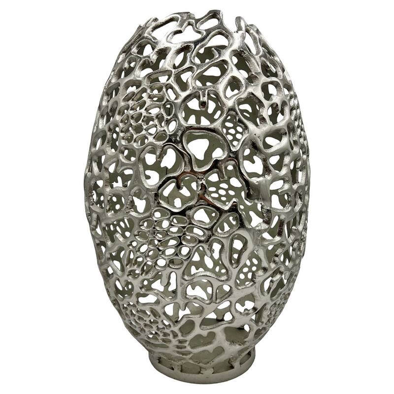Decorative Handmade Aluminum Egg Nest Flower Vase