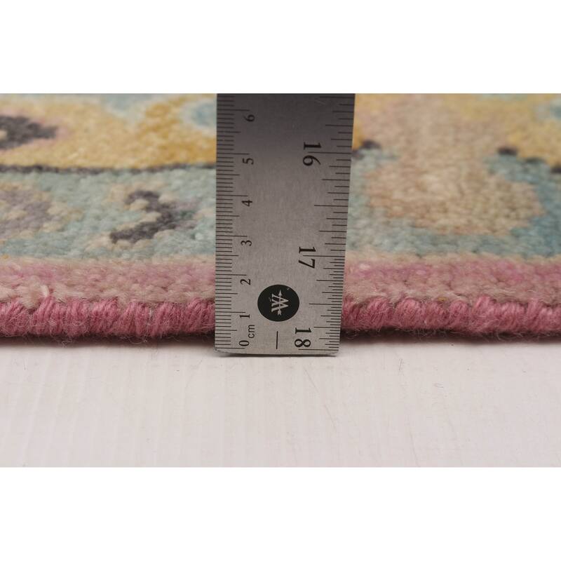 ECARPETGALLERY Hand-knotted Modern Oushak Violet Wool Rug - 2'6 x 9'8