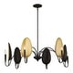 preview thumbnail 11 of 13, Uttermost Warwick 6 Light Matte Black Chandelier - 41.5"W x 41.5"D x 19"H