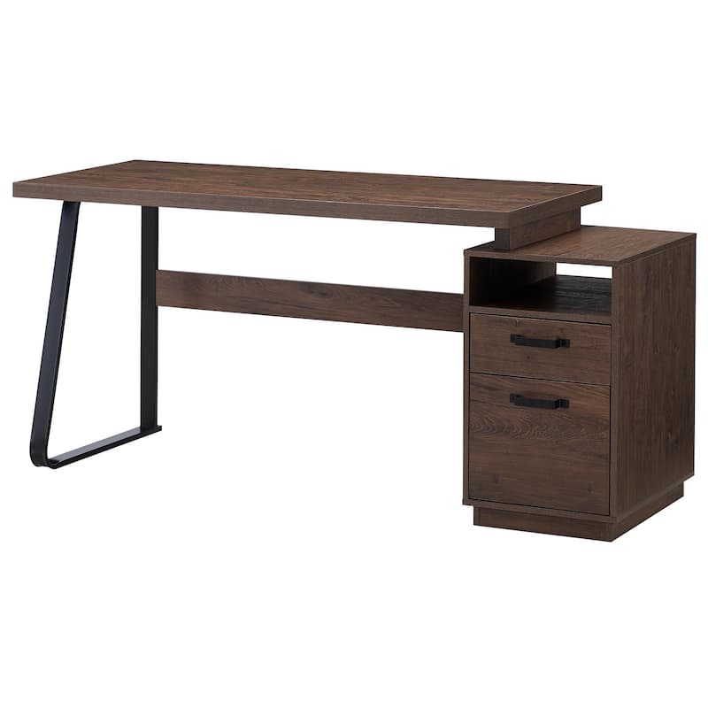 Computer Desk with Drawers,Metal Frame