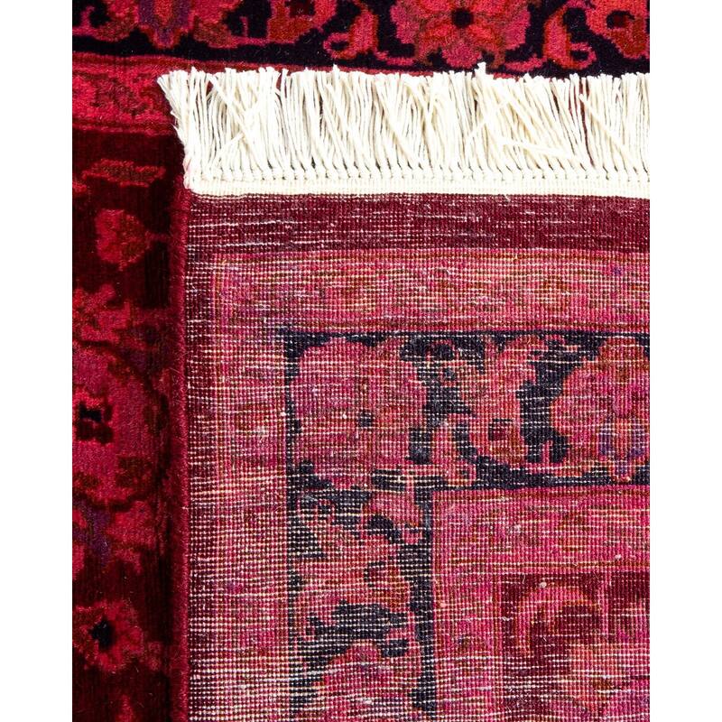 Overton Hand Knotted Wool Vintage Inspired Modern Contemporary Overdyed Pink Runner Rug - 2' 6" x 12' 3"